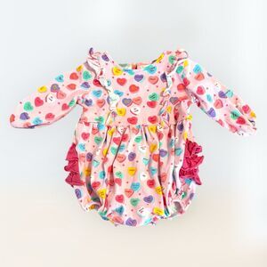 Ruffle Butts Long Sleeve Waterfall Bubble Romper | Size 12/18 Months